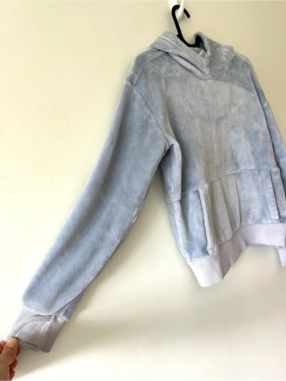 Athleta Plush Hooded Pullover Sweater  Blue Size L 12